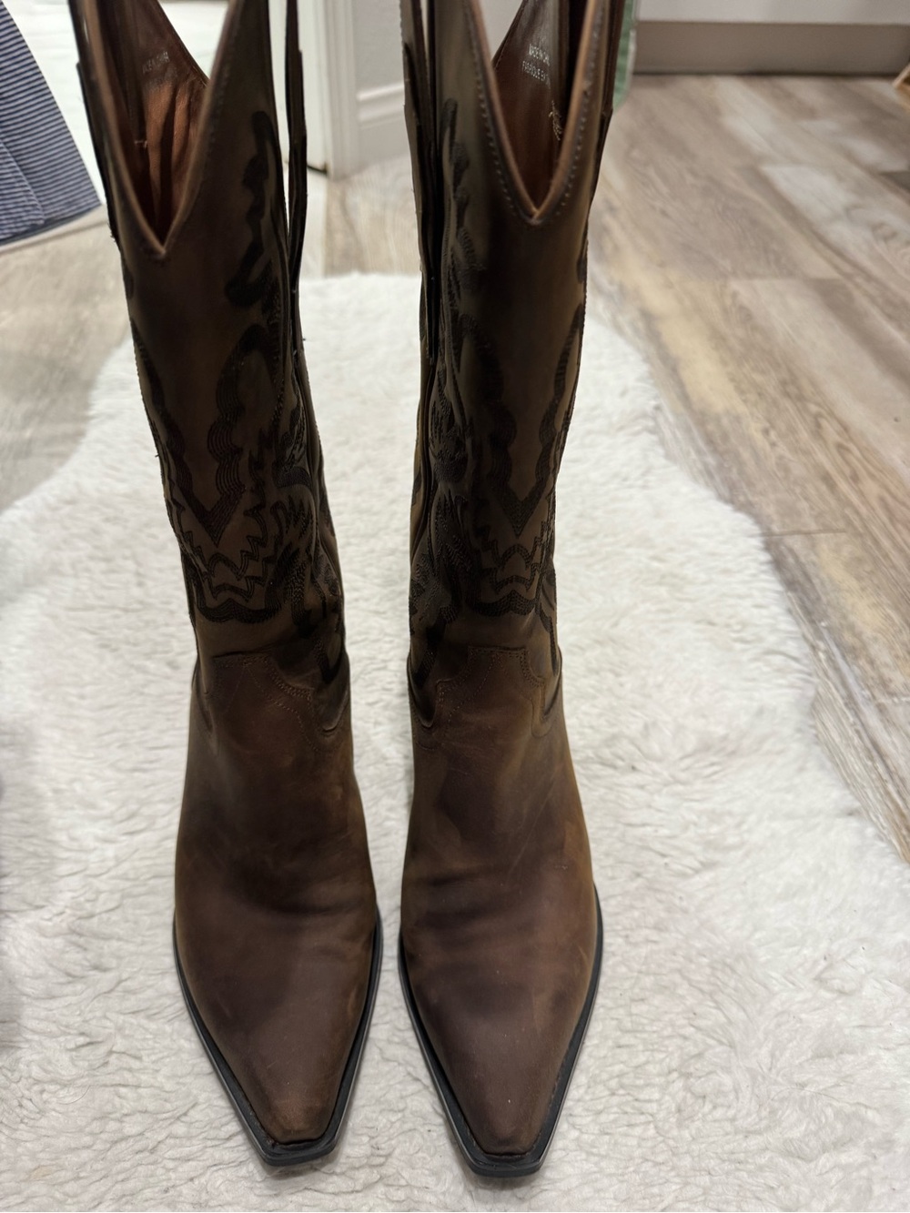 Jeffrey Campbell Brown Pointed-Toe Western Knee-High Boots - Picture 2 of 9